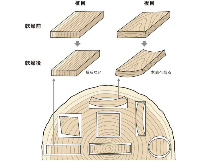 木材の変形