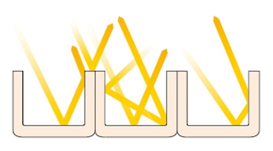 細胞内部の光の反射イメージ